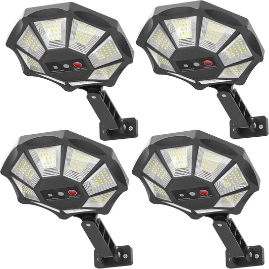 Solar Lights Outdoor, 168LED 6500K Flood Light Dusk to Dawn