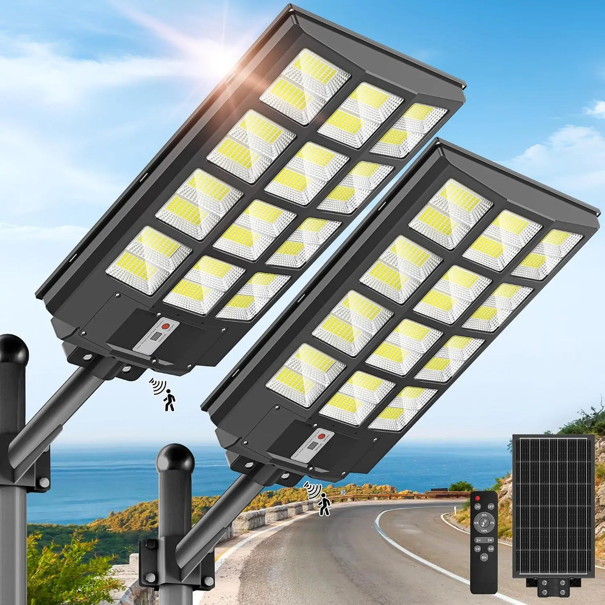 Solar Street Light, IP66 Waterproof Solar Lights Outdoor