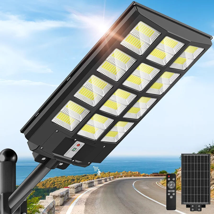 OKPRO Solar Street Light, IP66 Waterproof Solar Lights Outdoor