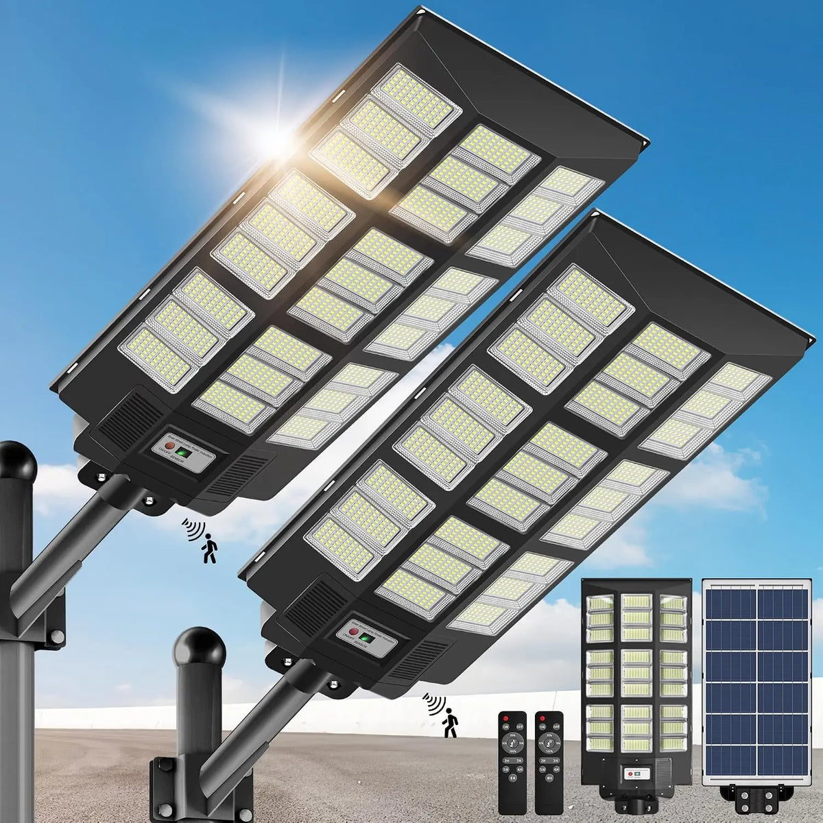 Solar Street Light, IP66 Waterproof Solar Lights Outdoor