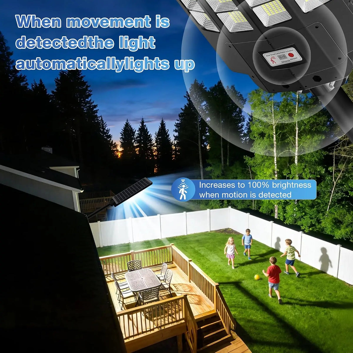 10000W Solar Street Lights Outdoor, IP66 Waterproof Solar Lights