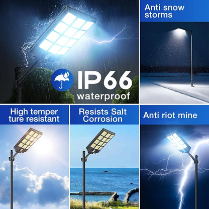 OKPRO Solar Street Light, IP66 Waterproof Solar Lights Outdoor