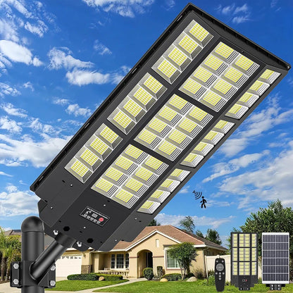 OKPRO 15000W Solar Street Lights, Solar Lights Outdoor IP66 Waterproof