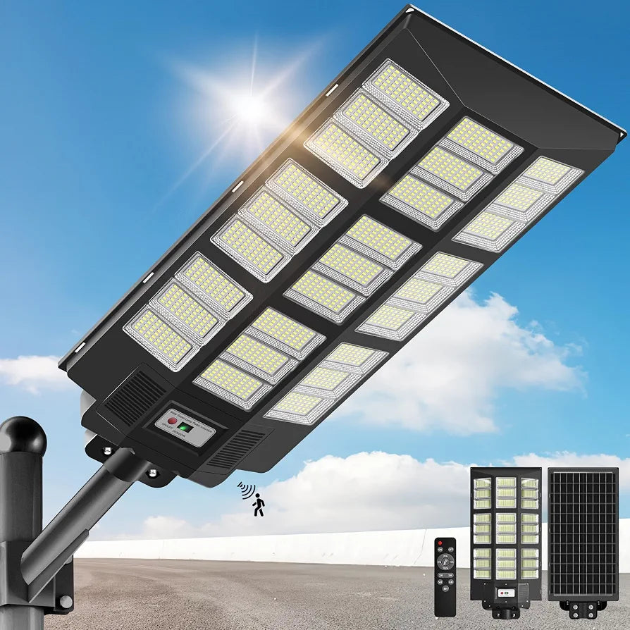 OKPRO Solar Street Light, IP66 Waterproof Solar Lights Outdoor