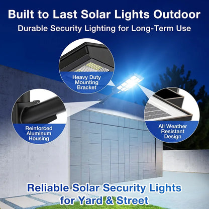OKPRO Solar Street Light, IP66 Waterproof Solar Lights Outdoor