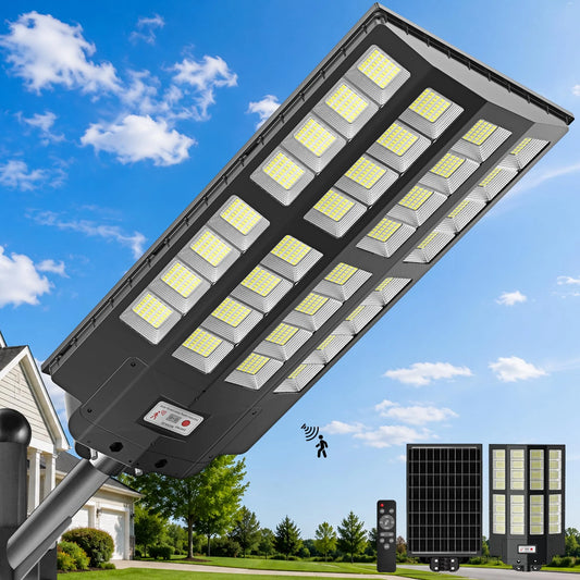 Solar Street Lights Outdoor, IP66 Waterproof Commercial Solar Lights
