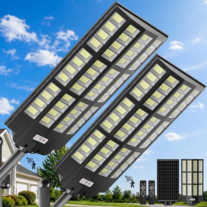 Solar Street Lights Outdoor, IP66 Waterproof Commercial Solar Lights