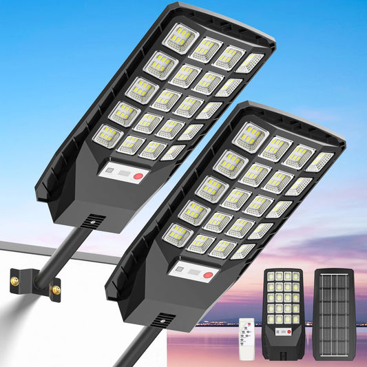 Solar Street Lights Outdoor, Motion Sensor, Remote, IP66