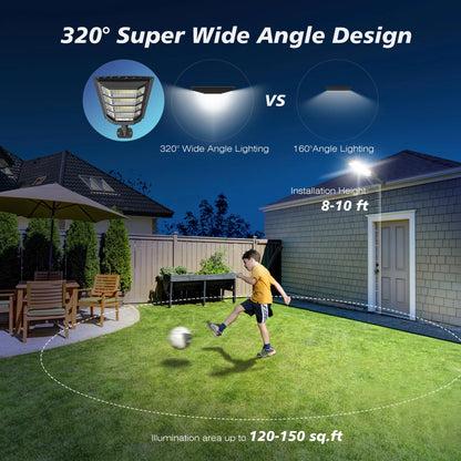 Solar Lights Outdoor, Dusk to Dawn with Motion Sensor, IP66