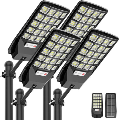 Solar Street Lights Outdoor, Motion Sensor, Remote, IP66