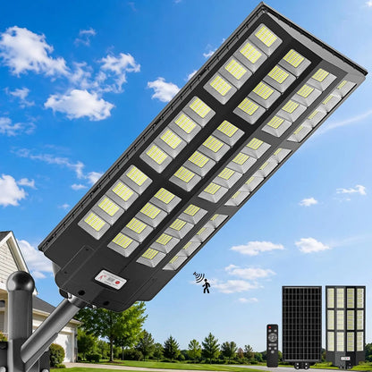 Solar Street Lights Outdoor, IP66 Waterproof Commercial Solar Lights