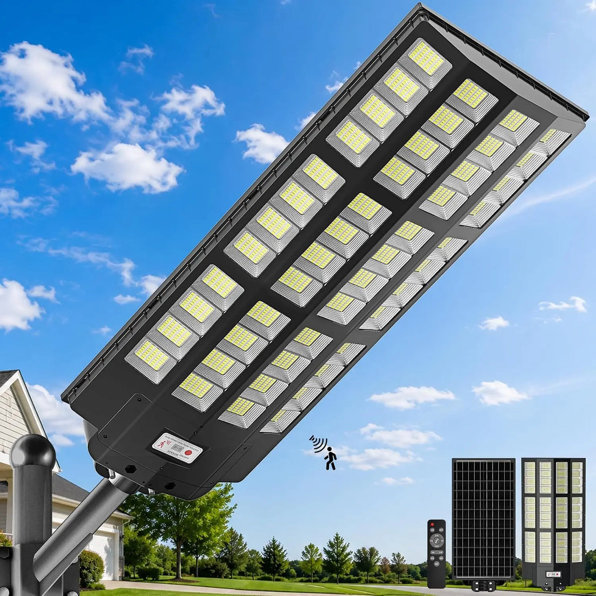 Solar Street Lights Outdoor, IP66 Waterproof Commercial Solar Lights