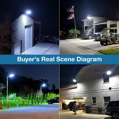 Solar Street Lights Outdoor, IP66 Waterproof Commercial Solar Lights