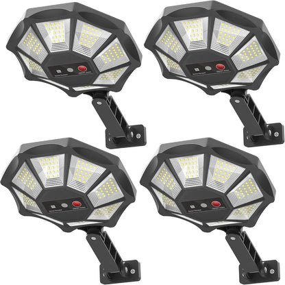Solar Lights Outdoor, 168LED 6500K Flood Light Dusk to Dawn