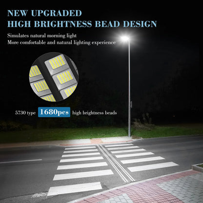 Solar Street Lights Outdoor, IP66 Waterproof Commercial Solar Lights