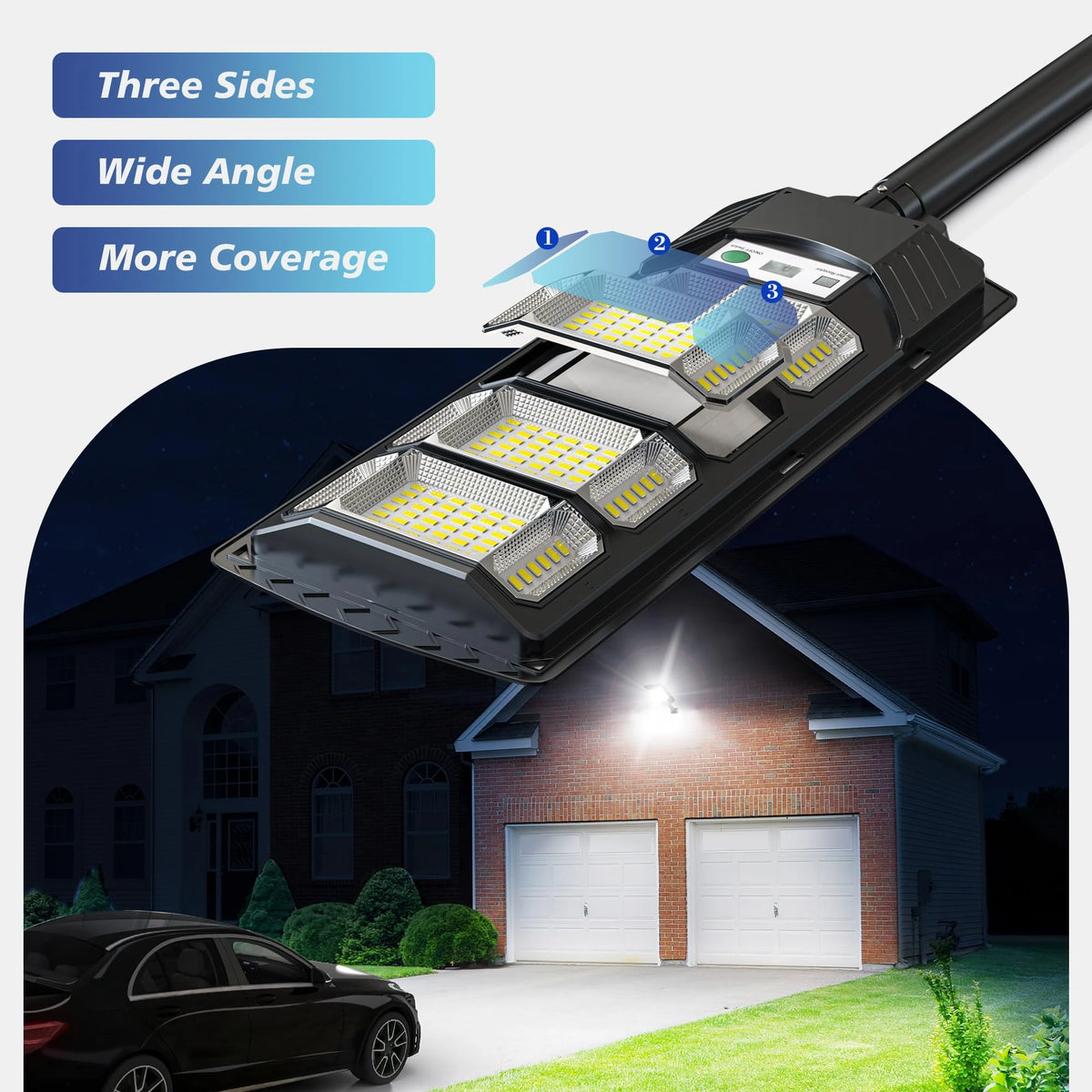 Solar Lights Outdoor, Dusk to Dawn with Motion Sensor, IP66
