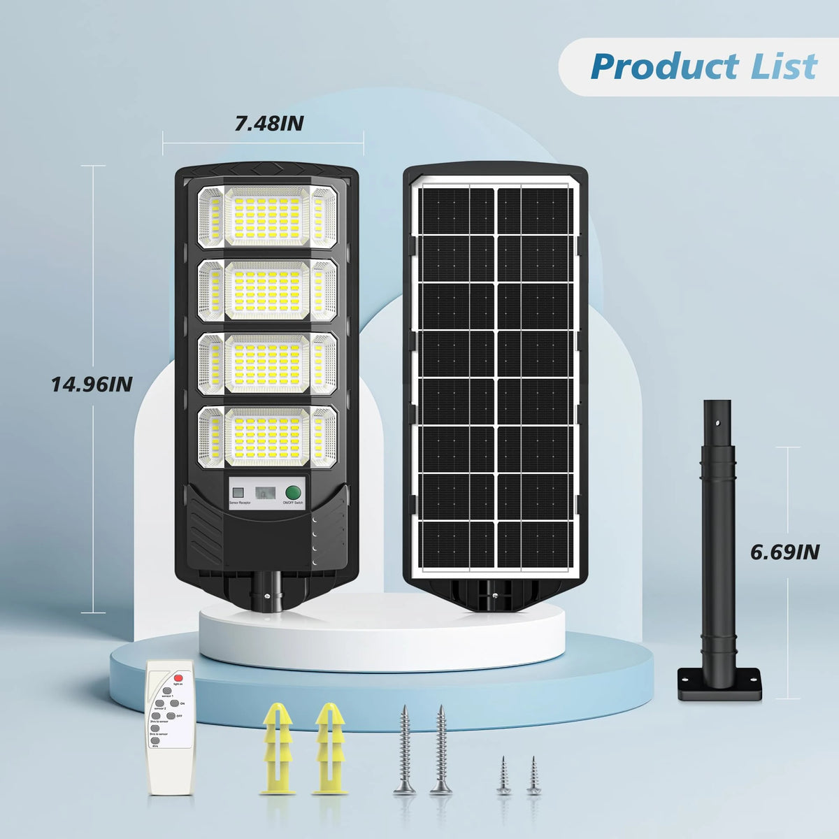 Solar Lights Outdoor, Dusk to Dawn with Motion Sensor, IP66
