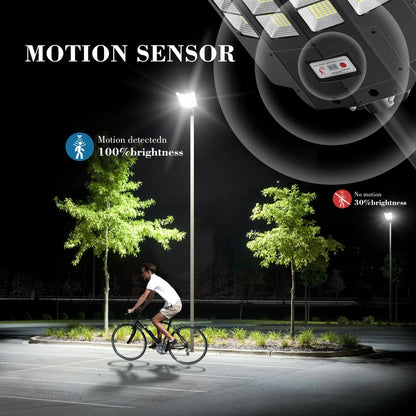 Solar Street Lights Outdoor, IP66 Waterproof Commercial Solar Lights