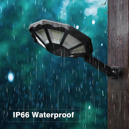 Solar Lights Outdoor, 168LED 6500K Flood Light Dusk to Dawn